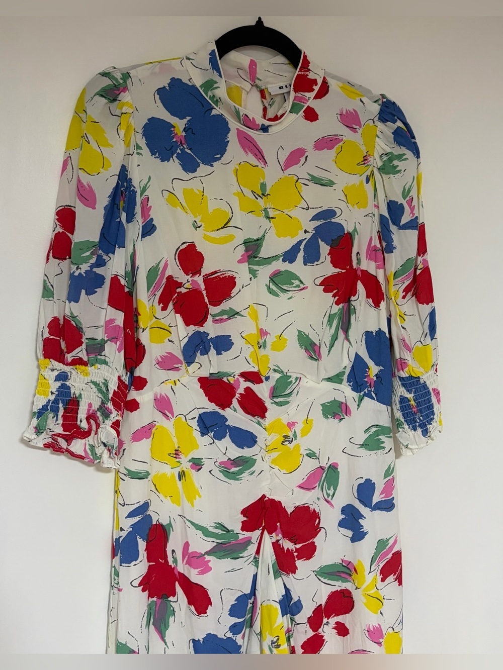 Rixo x Target Women’s Floral Mock Neck Cascade Ruffle Dress Size 10 NWT - Picture 4 of 12